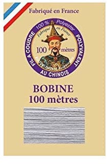 Sajou Fil à Coudre Polyvalent - Fil au Chinois Fabriqué en France - Coloris 414 : Gris