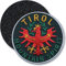 Tirol Adler Ã–sterreich/Klett-Patch gestickt rund/Klett Patch Patches Aufnäher Applikation zum aufnähen aufkleben auf Kleidung Rucksack Taschen Flagge schwarz