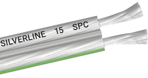 Oehlbach Silverline SP-15 - Stereo HI-FI Lautsprecherkabel - Boxenkabel mit SPOFC (versilbertes Kupfer) 2x1,5mm² - Mini Spule Lautsprecher Kabel - 6m