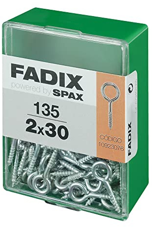 FADIX 18019 Box M, 135 Stück, geschlossene Ringbuchse, Zink, 2,0 x 30 mm, mehrfarbig