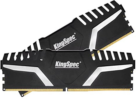 KingSpec Mémoire RAM DDR5 5200 MHz 32 Go (2 x 16 Go) avec dissipateur thermique, 1,1 V 288 broches pour ordinateur de bureau