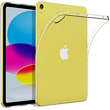 QYiiD Custodia trasparente per iPad 10th Generation 10.9 2022, leggera TPU morbida, antigraffio, ultra trasparente, antiurto resistente agli urti, telaio flessibile per iPad 10 Gen, trasparente