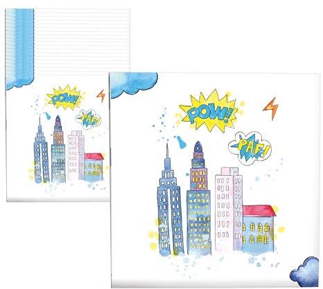 P'tit Clown re22516 - Set di 20 tovaglioli per compleanno supereroe