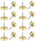 8 Pcs Mirror Screws, 25mm Brushed Stainless Steel Decorative Cap Metal Nail for Bath Plates Mirror Tables Wardrobes Furniture, Brushed Golden