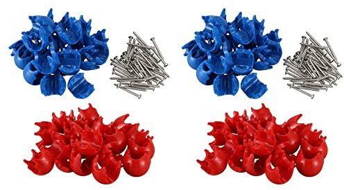 Daweglop 40 Stück Klettern Seil Netz 12mm Kunststoff Verbinder Net Schnalle Klettern Zubehör für Draussen Schaukel Klettern Seil Teile