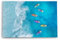 Paul Sinus Wandbild 120x80cm Luftaufnahme Strand Blau Meer Wellen Vogelperspektive Boote