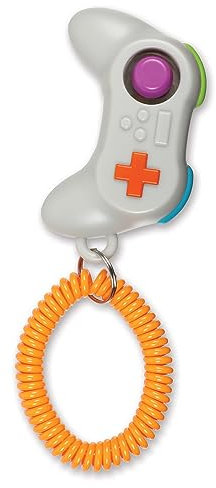 BrightKins Smarty Pooch Trainingsclicker, Clicker im Gamepad-Stil für das Hundetraining mit Flexibler Handschlaufe, Hundetraining und Verhaltenslösung, 1 Stück