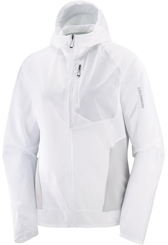 SALOMON Veste Coupe-Vent pour Femme, Blanc/Gris Violet, XL