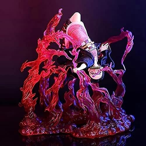 REOZIGN Kamado Nezuko Figure Statue, Roll Roll Nezuko Figurine 16cm / 6,3 Pouces Caractère PVC Figures d'action Modèle de Collection de Jouets Décoration Cadeau
