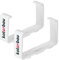 KOTARBAU® Juego de 2 abrazaderas de fijación de canal plano, 110 x 55 mm, soporte de conducto para sistemas de ventilación, de plástico