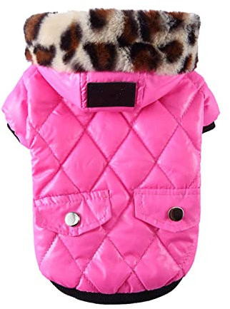 Hundepullover Weste Warmer Mantel Kleiner Haustier-Welpen-warmer Winter-Pullover-Kapuzenpulli-Kleidung-Hündchen-Katzen-wasserdichter dicker Mantel für kleine Hunderassen wie Hundemantel Edel (B, S)