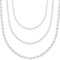 Gicko Kordelkette Silber 925 Hochglanz Poliert in 2-3 mm Stärke, erhältlich in verschiedenen Längen 40,45,50,55,60 cm Schlangenkette Silber 925 für Damen & Herren(45, Stärke 3mm)