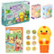 Aufkleberstempel,Reisespiele Sticker Set Mit Malbuch,24 Seitiger Aktivitätenblock,insgesamt 500 Aufkleber,Kleine Geschenke für Kinder,Reisespielzeug für Kleinkinder ab 3-6 Jahren-Kleine gelbe Ente