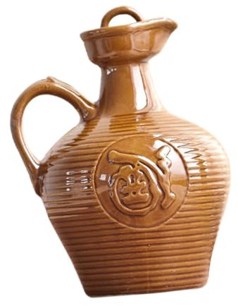 Garneck Jarra De Vino Cerámica Antigua Recipiente De Barro Mango Hervidor Multifunción Accesorio Decorativo Para El Hogar
