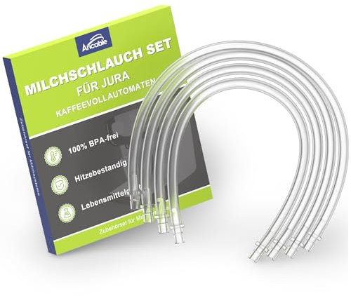 Ancable Milchschlauch-Set für Jura Kaffeevollautomaten - 4x Milchschläuche (38 cm) und 8x Anschlussnippel Kompatibilität mit Jura Vollautomaten Impressa und Giga Serie