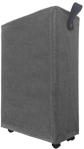IHOMAGIC 40L Cesto Portabiancheria Sporca con Ruote, Cesta Portabiancheria Pieghevole con Tasca in Rete, Cesto Panni Sporchi Portatile, Porta Biancheria Sporca per Bagno, Dormitori, Grigio Scuro