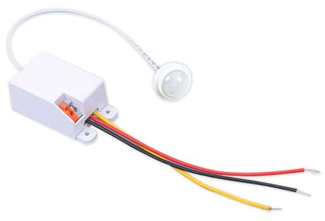 Mini Infrarot Bewegungsmelder für den Innenbereich, 360° Erfassungswinkel, 5-8m Reichweite, IP20, zur Deckenmontage, 220-V-Einbau-Bewegungsmelder, Ideal für Büro, Keller und Zuhause,Weiß