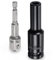 LEPEVNEY 1/2 Drive Socket Accessory Set 8mm Deep 6-Point Impact Socker 3 Length with 1/4 Hex Shank Adapter Socker Accesory Set 8mm x 3 L