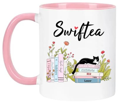 Leseogye Funny Coffee Mug, Ceramic Music Lover Personalized Mug, 11oz Music Themed Coffee Mugs Gift for Singer Fans Women Girls