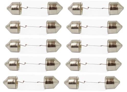 ShuoHui 10 x Soffitte 24V 5W C5W SV8,5 31mm/36mm/39mm/41mm/44mm Kennzeichenbeleuchtung Glühlampe PKW Innenraum Kofferraum Handschuhfach (31MM)