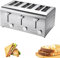 2250W Commercial Toaster, 6 Slices Stainless Steel Pop-Up Electric Toaster, 7 Levels Adjustment, Removable Crumb Tray, for Home, Restaurant, Office, Bar, Snack Bar