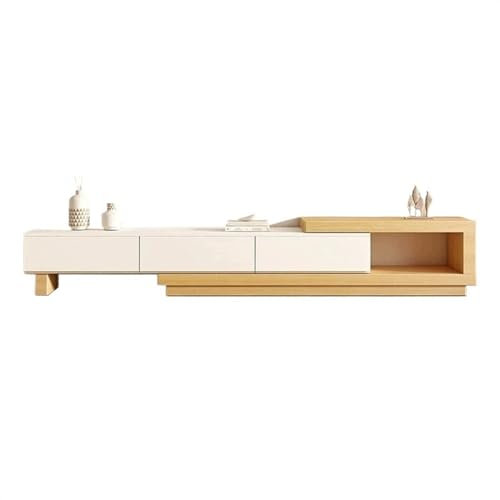 Huangj-0527 Meuble TV Meuble TV Moderne Minimaliste Salon Maison Petit Appartement Couleur Bois Meuble TV rétractable Meuble pour téléviseur