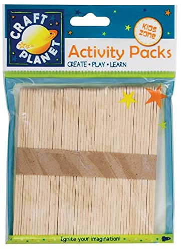 Craft Planet Lollipop Sticks Approx 50 Pieces, Natural Coloured, Wooden Lolly Sticks For Art And Crafts Projects, Model Making, Lolly Sticks Cake Pop Stick, Plant Labels, Ice Lolly Stick Wood Coloured