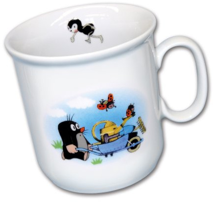 Der kleine Maulwurf Tasse Garten mit Schubkarre