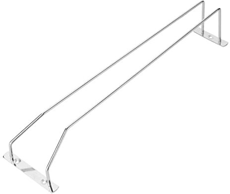 Olympia Wine Glass Rack Chrome 406mm - Silver Metal Under Cabinet Stemware Champagne Glasses Holder for Bar, Kitchen, Pubs CE307