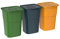 DEA Home ART434 Eco 3 Lot de 3 Poubelles Polypropylène Jaune/Blanc/Vert 39 x 36 x 54 cm