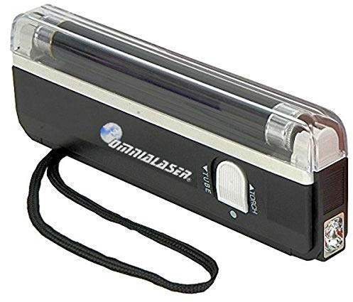 OmniaLaser OL-UVMONEY Lampada OmniaLaser OL-UVMONEY Di Wood UV Ultravioletta Rilevatore Banconote False con torcia led