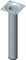 DIY Element System Möbelfuß rund – Stahlrohrfuß, ideal als Tischbein für die Gestaltung individueller Möbelstücke – Ø 30 mm, Länge 200 mm, Edelstahloptik