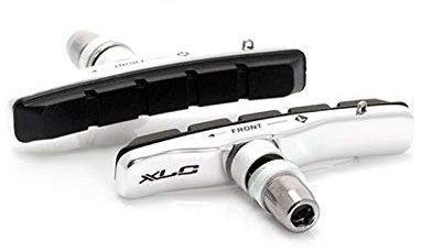XLC V-Brake Bremsschuhe BS-V02, Schwarz Silber, 2039600400