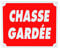 Januel – Schild für Jagd – Schild für Territoire de Jagd – Schild, 30 x 25 cm – Rot & Weiß – Akylux flexibel 4 mm