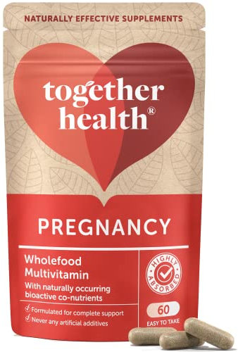 Pregnancy Multi Vitamin and Mineral – Together Health – Recommended During Conception, Pregnancy & Breastfeeding – 400mcg Folic Acid – Vegan Friendly – Made in The UK (120 Capsules)