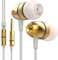 Betron ELR50 Wired Earphones In-Ear Headphones with Noise Isolation Deep Bass High-Fidelity Sound Tangle-Free Cable 3.5mm Jack, Gold