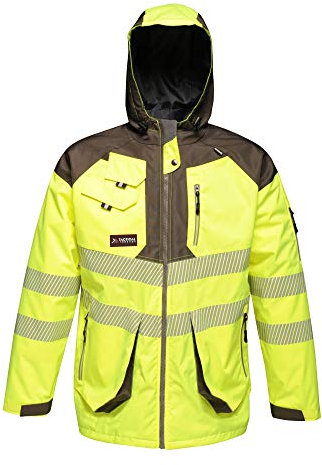Regatta TRA3402L9PQ Tactical Hi-Vis Parka Jacket, Size XX-Large, Yellow/Grey