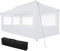 tectake® Carpa Plegable, Estructura Robusta, Impermeable, Cenador con Ventanas, Pergolas de Jardin, Toldo Camping, Playa, Exterior, Carpas Impermeables, Cenadores para Jardin - 6x3 m Blanco