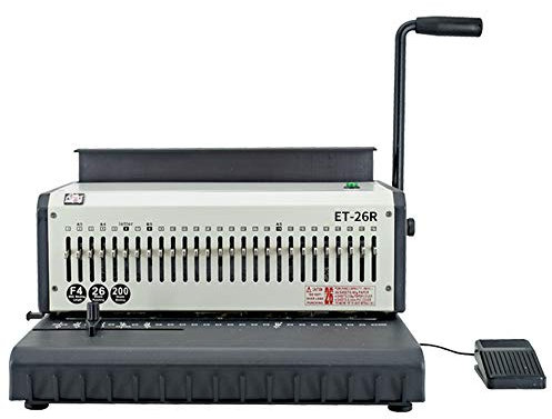 CGOLDENWALL Bindemaschine 27 Locher Papierstanzer für max. 200 Blatt Papier mit Knauf Lock Positioner, elektrischer Locher