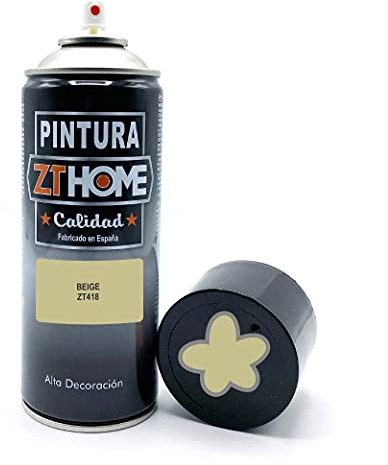 Pintura Spray 400ml imprimacion para madera, metal, ceramica, plasticos/Pintura para todo tipo de cosas y superficies Radiadores, bicicleta, coche, plasticos, microondas, graffiti (Beige)