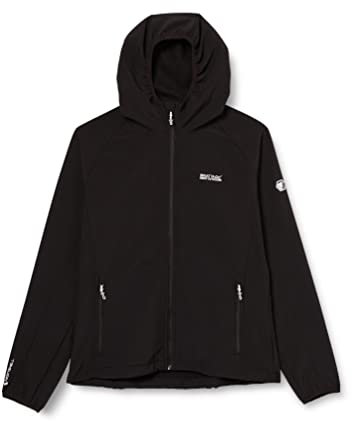 Arec Iii Femme Veste de Marche À Capuche Coupe-Vent Softshell, Noir , 42