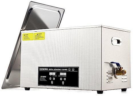 CREWORKS Nettoyeur à Ultrasons Professionnel 30L 600W - Chauffage 600W, Minuterie, Modes Dégazage/Doux, Bac Inox 304, 40kHz pour Bijoux/Lunettes/Pièces Automobiles