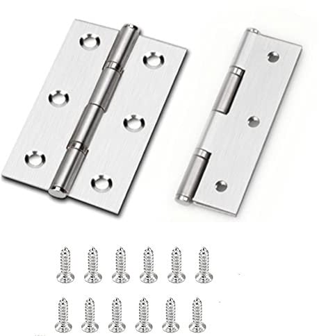 2Pcs 3 Inch (75mm) Door Hinge,Ball Bearing Fire Door Hinges Satin Stainless Steel Fire Door Hinge Steel Fire Rated Internal Door Hinges