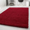 Carpetsale24 Teppich Wohnzimmer Shaggy Flokati Einfarbig Design 80 x 150 cm Rot - Hochflor Teppich Schlafzimmer Pflegeleicht Super Weich - Flauschiger Teppich Langflor 50 mm Florhöhe Läufer Flur