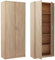 KUBUTKU Sonoma Armoire pratique de 180 cm avec 2 portes et 4 étagères Grande armoire multifonction Armoire de bureau Armoire ménagère R005