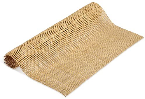 Sangle Cannage Rotin Rouleau 1m x 0,4m Sangle Rotin Ouverte Tissée Rotin Naturel en Rouleau pour Projets Cannage Carré Creux Rattan Webbing pour Bricolage Armoire Chaise Meuble