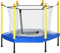 ZONEKIZ Kindertrampolin mit Sicherheitsnetz Kindertrampolin für 3-6 Jährige Indoor Belastung 50 kg 122x122x97 cm Blau