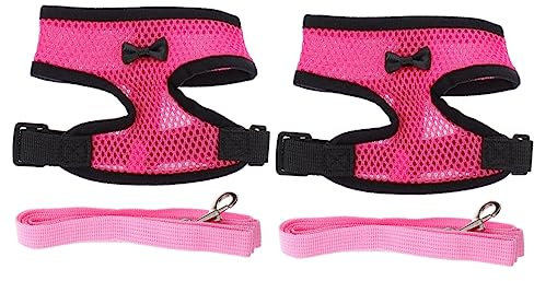 Mipcase 2stücke Verstellbares Hühnergeschirr Mit Leine Atmungsaktive Brustgeschirr Für Hühner Für Outdoor-aktivitäten Bequem Und Modisch Für Ihr Haustier