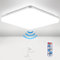 LED Deckenleuchte mit Radar Bewegungsmelder, 24W Deckenlampe mit Fernbedienung, 4000K Lampe mit Bewegungsmelder innen, IP54 Sensorlampe für Bad Flur Balkon Garage Keller Treppen, 28x4.8cm
