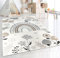 the carpet Monde Kids Moderner Weicher Kinderteppich, Weicher Flor, Pflegeleicht, Farbecht, Lebendige Farben, Regenbogen Muster, Braun Beige, 80 x 150 cm